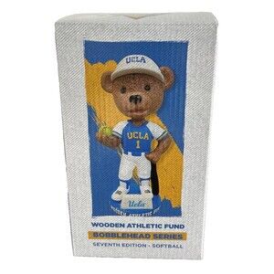 John Wooden Athletic Fund UCLA Bruins 7" Softball Bear #1 Bobblehead Collectible